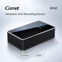 COMET RP40 Dispositif d'Écoute Anti-Enregistrement Portable à Ultrasons pour Téléphones Mobiles et Enregistreurs Vocaux, Activé par le Son, 19 Transducteurs
