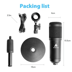 MAONO negro 192khz 24bit, tasa de muestreo condensador grabación micrófono usb con el estudio de micrófono - Product Image 6