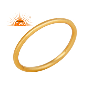 Fabricante de anillos chapados en oro macizo de 18K, anillos de banda simples de Plata de Ley 925, proveedor de joyería, Colección Vintage - Product Image 1