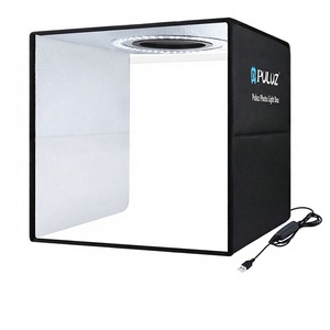 Caja de Luz PULUZ5041 para Fotografía, Caja de <span class=keywords><strong>Estudio</strong></span> Fotográfico con Anillo LED, Carpa de Fotografía de Escritorio, 6 o 12 Colores de Fondo - Product Image 1