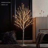 Lumières féeriques arbre de bouleau 4 pieds 200 lumières LED pour intérieur extérieur maison vacances décoration led lumière de noël