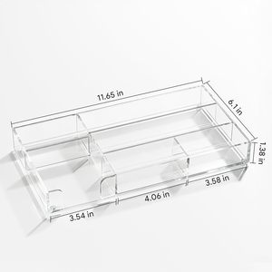 Clear Kitchen Utensil Knife <b>Storage</b> Box Plastic Fridge Organizer Tray <b>Clothes</b> Drawer Dividers Ziplock Bag <b>Storage</b> Spice Tools - Product Image 2