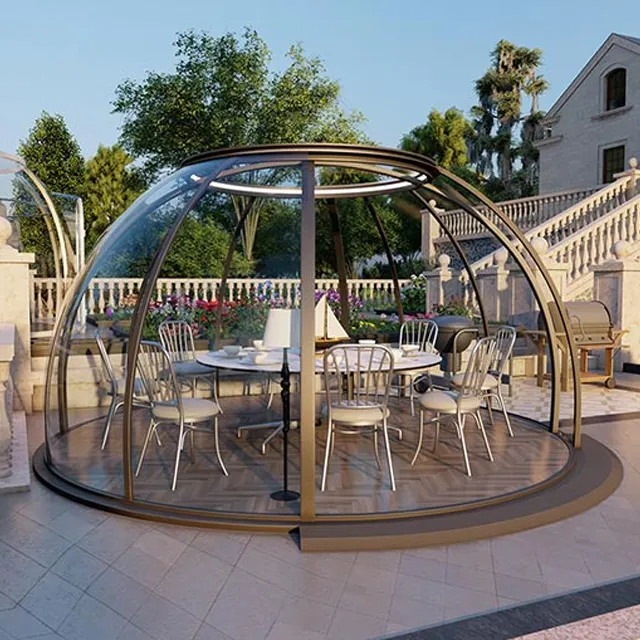 Villa Garten Wind widerstand PC Polycarbonat Planetarium Kuppel/Zelt Modulare Kuppeln Zelt Haus für Resorts/ Camping Geodätische Kuppel