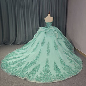 Jancember 6814 Exclusivo encaje lentejuelas Rhinestone vestido de noche Vestidos debutantes - Product Image 4