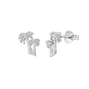 Hoa Tai Cây Dừa Trang Sức Mạ Vàng 18K Bạc Sterling 925 Nhà Sản Xuất Bảo Đảm Thương Mại Hoa Tai 925 Đi Biển Cho Nữ