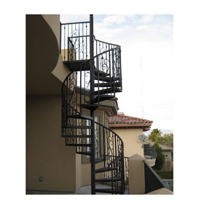 Rampe d'<span class=keywords><strong>escalier</strong></span> en spirale en acier au carbone, montage mural, support de main courante, fixation incurvée pliable, <span class=keywords><strong>escalier</strong></span> en spirale moderne en acier au carbone - Product Image 1