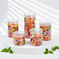Tapa Transparente para Frascos de PET, Grado Alimenticio, 370 ml, Recipiente Hermético con Tapa de Rosca de Aluminio, Reciclable, para Cuidado de la Piel, Crema para Ojos, Almacenamiento de Cosméticos