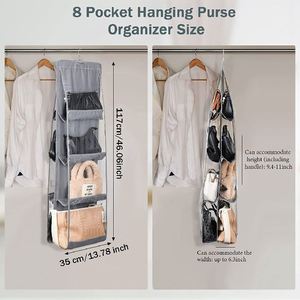 Easy Mount Foldable 3-<b>Shelf</b> Hanging Closet Wardrobe Storage <b>Shelves</b> Clothes Handbag Shoes Accessories Storage - Product Image 3