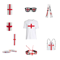 Angleterre Football Cup Fans Accessoires Jeu de football Événement sportif Produits d'encouragement Articles promotionnels Supporter Party Gift Set
