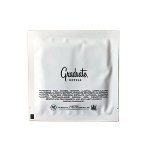 Lingettes imprégnées d'alcool, pour enlever le maquillage, pratique, humides, antibactériennes, enveloppées individuellement, avec logo personnalisé, 50 pièces - Product Image 2