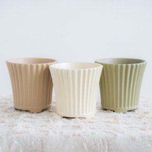 Pot de fleurs en céramique rayé de style <span class=keywords><strong>japonais</strong></span> petit bassin de bureau simple décor à la maison plusieurs options de couleur jardinières de salon - Product Image 2