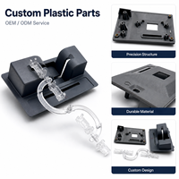 Casing Plastik Cetak Injeksi Kustom OEM dengan Sisipan Kuningan dan Perakitan Komponen Transparan untuk Peralatan Kontrol Elektronik