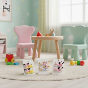 Fermagli per capelli ZiP per bambine, 6,5 cm, in plastica, a forma di cartone animato, per uso quotidiano - Product Image 3