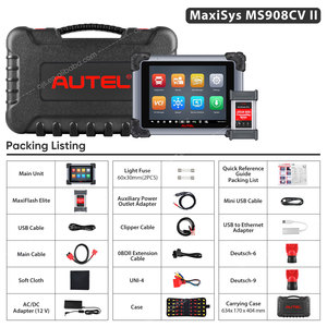 เครื่องมือวินิจฉัย MaxiSYS MS908CV II 2 สำหรับรถบรรทุกหนัก รถยนต์ 12V 24V OBD2 สแกนเนอร์ ECU Coding Programming Altar Diagnostic Tools - Product Image 6