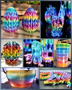 เส้นพลาสติกสำหรับพิมพ์ 3 มิติ PLA ซิลค์ สีเดียว สีคู่ สีสามสี 1 กก./3 กก. พิมพ์ความเร็วสูง ขึ้นรูปได้ - Product Image 6