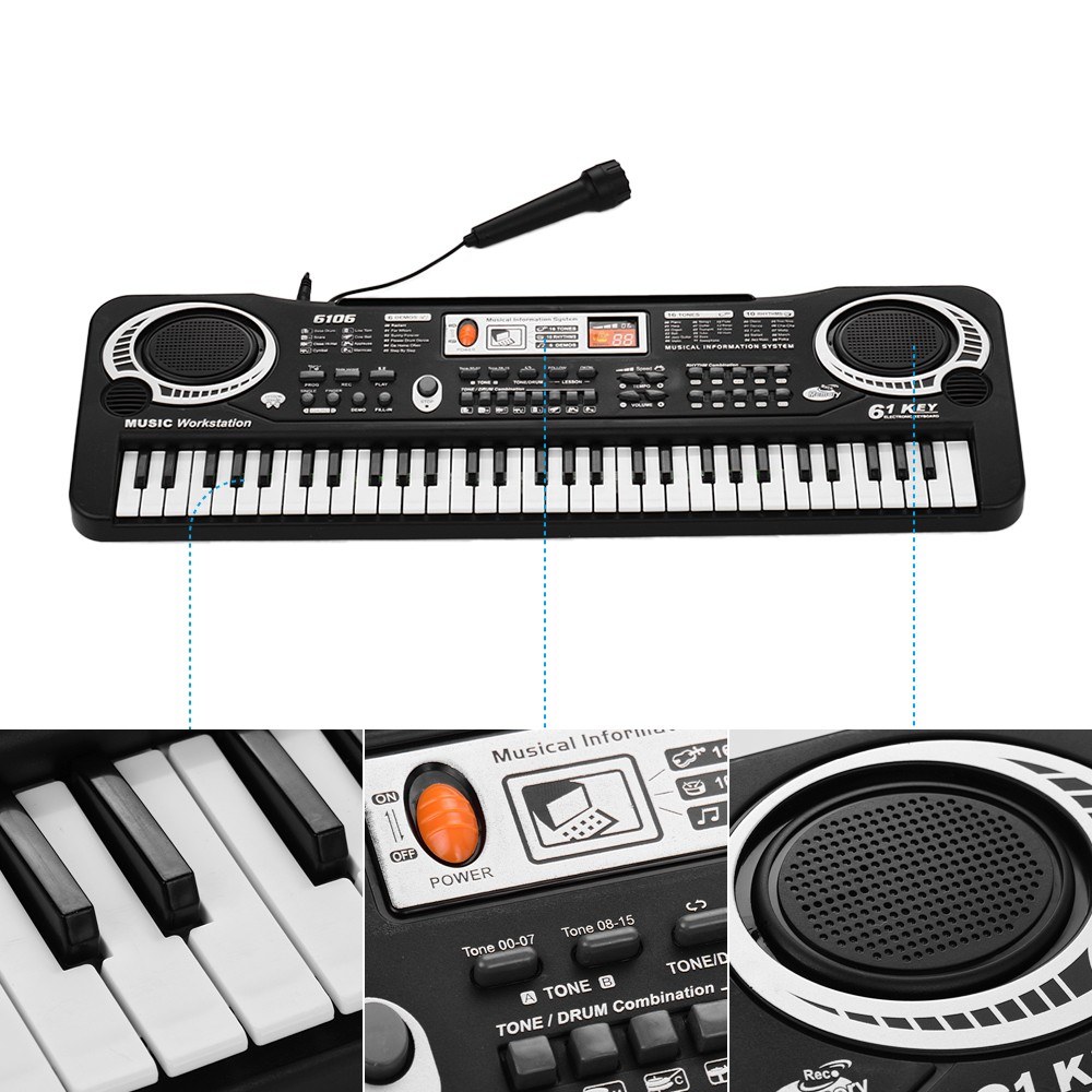 電子キーボード 61鍵 デジタル音源 Amazon | デジタル音楽電子キーボード、JUANZI 61キーデジタル
