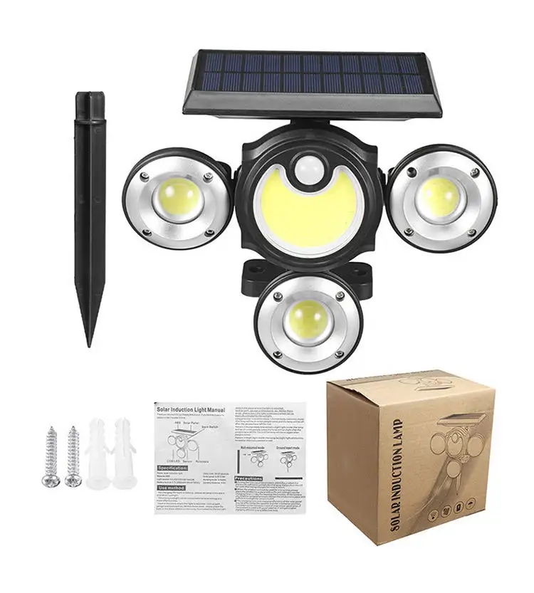 Anbosunny Hot Sale 104 COB 3 Modes Solar Power Security Lights Motion Sensor Induction Garden Flood Lamp LED Outdoor Solar Light