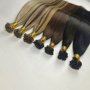 Extensions de cheveux I Tip 100% cheveux humains brun foncé pré-collées Remy Extensions de cheveux I Tip naturelles Remy - Product Image 1