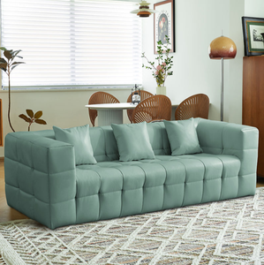 Juego de Sofás de Alta Calidad para Sala de Estar, Diseño Moderno de Cuero de Lujo, Sofá Negro Cómodo para el Hogar - Product Image 4