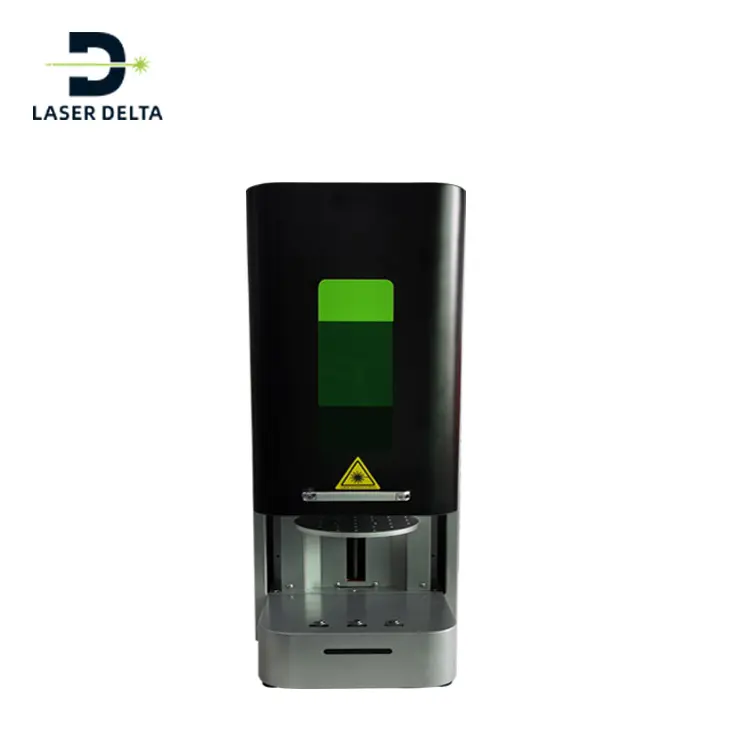 LaserDleta Enclosed laser marking machine  portable fiber laser marking machine 20W black