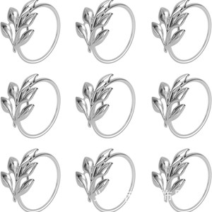 Anillos para Servilletas con Diseño de Hoja de Arce Novax, Chapados en Oro, de Acero Inoxidable Ecológico, Estilo Americano, para Bodas, Hoteles y Banquetes - Product Image 4
