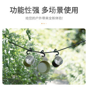 Sangle de fixation élastique à quatre griffes pour extérieur, 5cmx12m, en nylon, pour le camping et la fixation de bagages - Product Image 5