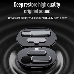 K60 Lavalier Microfoon Microfoon Live Radio Vlog Opname Draadloze Microfoon Met Oplader Case - Product Image 4