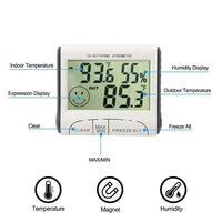 KH-TH031 LCD pantalla Digital tanque de peces nevera incubadora del higrómetro del termómetro con sensor de alambre