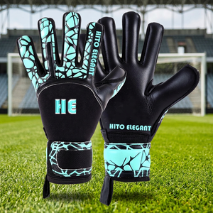 Gants de gardien de but de football durables, respirants, confortables, avec design antidérapant et protection réglable des poignets et des doigts - Product Image 4