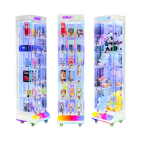 Mesin Cakar Hadiah Arcade Showcase dengan Kabinet Display, Permainan Berhadiah dengan Pembaca Kartu, Mesin Penjual Hadiah Pintar untuk Pusat Hiburan dengan Lalu Lintas Tinggi