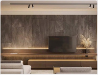 Panneau mural en fibre de bois de bambou sans formaldéhyde, grain de bois extrudé en PVC pour l'intérieur des villas, des hôtels et des chambres