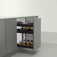 Cesto Organizador Moderno Azul Personalizado para Cozinha e Puxador de Gaveta com Alumínio Impermeável e Antiferrugem para Armários