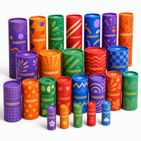 Emballage personnalisé pour crème pour les yeux, lotion, parfum solide, tubes en carton kraft laminé avec estampage doré