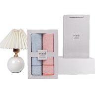 Ensemble de serviettes en coton pur jacquard Mufanduo, double pièce, avec logo brodé personnalisable, cadeaux de retour, souvenirs