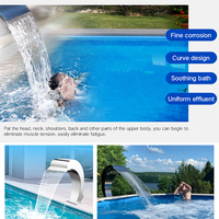 Cascade de LED en acier inoxydable de haute qualité, décoration murale, fontaine d'eau pour piscine
