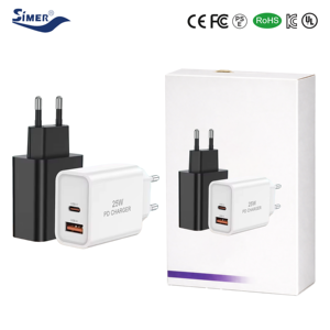 Adaptateur de charge rapide QC3.0 au nitrure de gallium, norme européenne 25W, avec certifications CE et KC, chargeur de <span class=keywords><strong>téléphone</strong></span> <span class=keywords><strong>portable</strong></span> multi-ports - Product Image 1