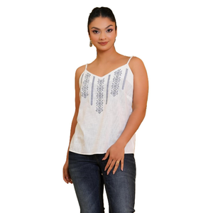 Wholesale Rate Elegant Floral Embroidery Women’s Summer Apparel Basic Camisole <b>Top</b> - Product Image 1