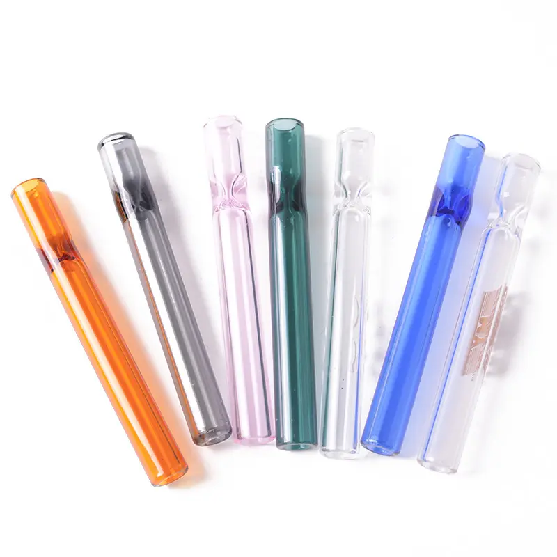 Tuyaux en verre personnalisés, tubes de fumée en verre multicolores, mm de diamètre