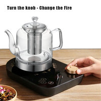 Bouilloire électrique à col de cygne d'usine, bouilloire d'eau chaude à ébullition ultra rapide en acier à haute teneur en verre borosilicaté pour verser sur le café et le thé