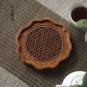 Solid Wood <b>Tea</b> <b>Tray</b> Irregular Shape Varnished Finish Easy To Clean For Household Dry Brewing Use - Product Image 2