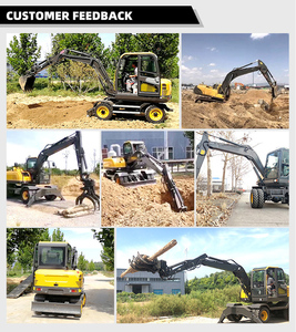 Excavatrice sur roues HWL90 <span class=keywords><strong>de</strong></span> 7,6 tonnes, godet <span class=keywords><strong>de</strong></span> 0,3 m³, 60 kW avec grappin/marteau, certifiée CE pour la construction et l'agriculture - Product Image 4