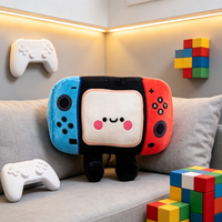 Peluche mignonne en forme de console de jeu, jouet en peluche doux en forme de Switch, vente en gros, fabricant personnalisé, cadeaux pour les amateurs de jeux et les enfants