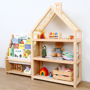 Gabinete de almacenamiento de <span class=keywords><strong>juguetes</strong></span> para niños de madera maciza, estante de libros de imágenes para sala de estar o dormitorio, estantería para bebés, casillero para <span class=keywords><strong>juguetes</strong></span> - Product Image 5