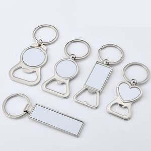 Wholesale Promotion Gifts Festivals DIY <b>Key</b> <b>Chains</b> Souvenir Metal Bottle Opener Keychain Sublimation Blanks Metal Keychain - Product Image 3
