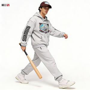Nuevo Conjunto de Sudadera con Capucha y Pantalones Deportivos Extra Grandes de 400/500/600 Gsm para Hombre, Conjuntos Deportivos Personalizados con Gráficos, Conjuntos Deportivos Básicos para Hombre - Product Image 2