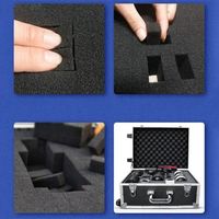 Insert en mousse pré-découpé personnalisé, haute densité, éponge à grille à déchirer à la main, antichoc, mousse facile à découper avec des carrés