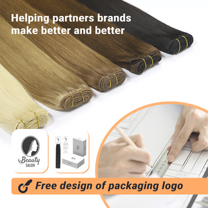 Extensioni per capelli invisibili a doppia trama, 100% Remy umano, con trama annodata a mano, ricce, Genius Weft - Product Image 5