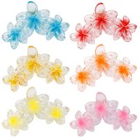 Lot de 12 pinces à cheveux en résine grande fleur, style européen et américain, couleur personnalisable, pour cheveux épais de filles - Vente en gros