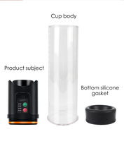 Pompe à vide électrique pour l'amélioration masculine, 4 niveaux de pression, écran LCD, rechargeable par USB, 3 anneaux d'étanchéité en silicone, pompe à pénis