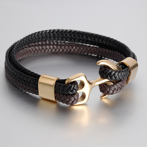 2024 Neues Design Beliebte IG Schmuck Bunte Leder Armband Anker Armband Großhandel Körpers chmuck - Product Image 1